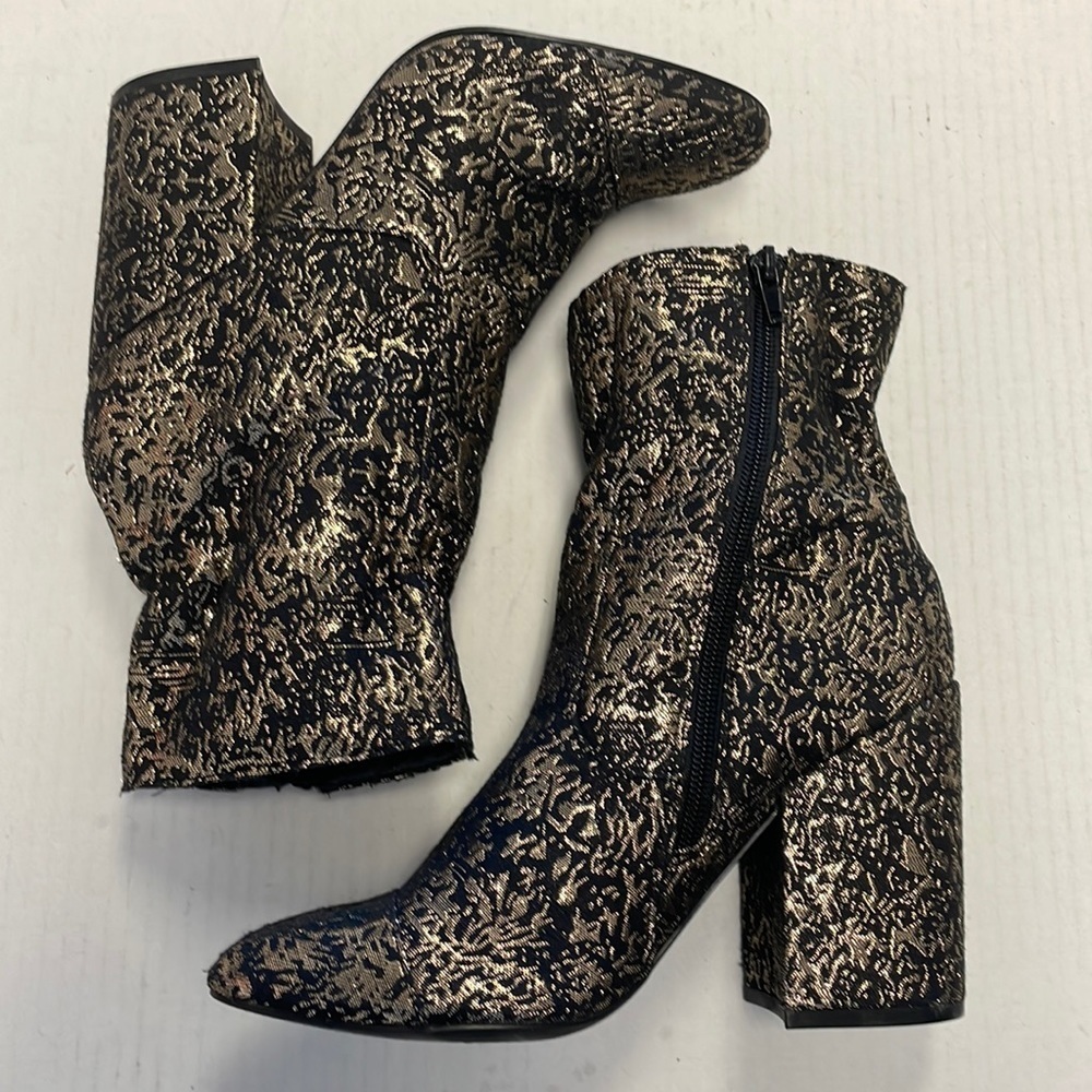 Indigo rd gold & black heeled boots